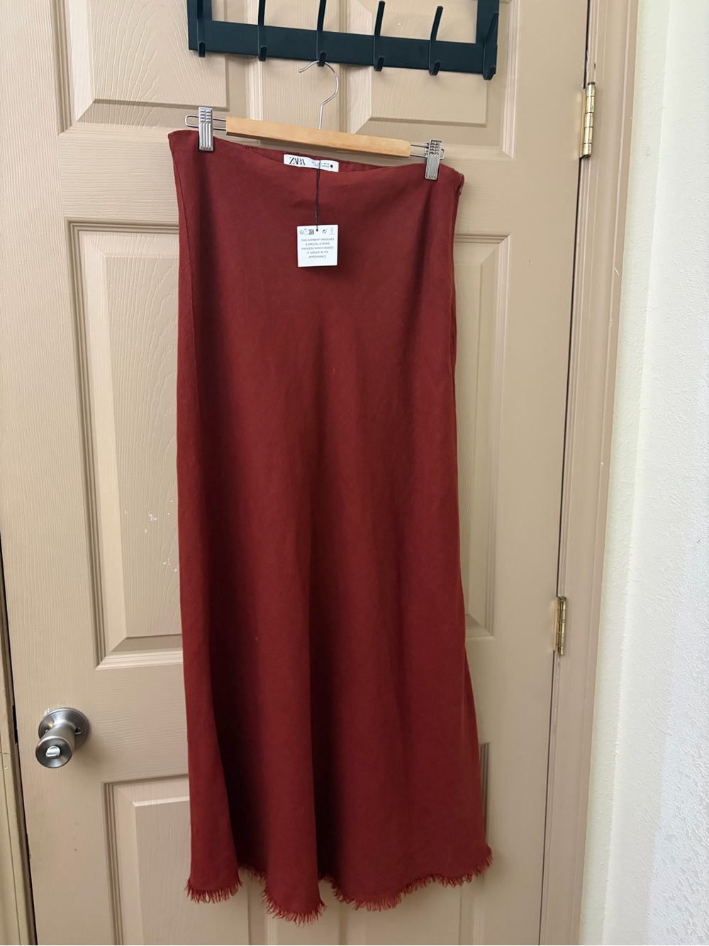 Zara Rust Red/ brownish Maxi Skirt